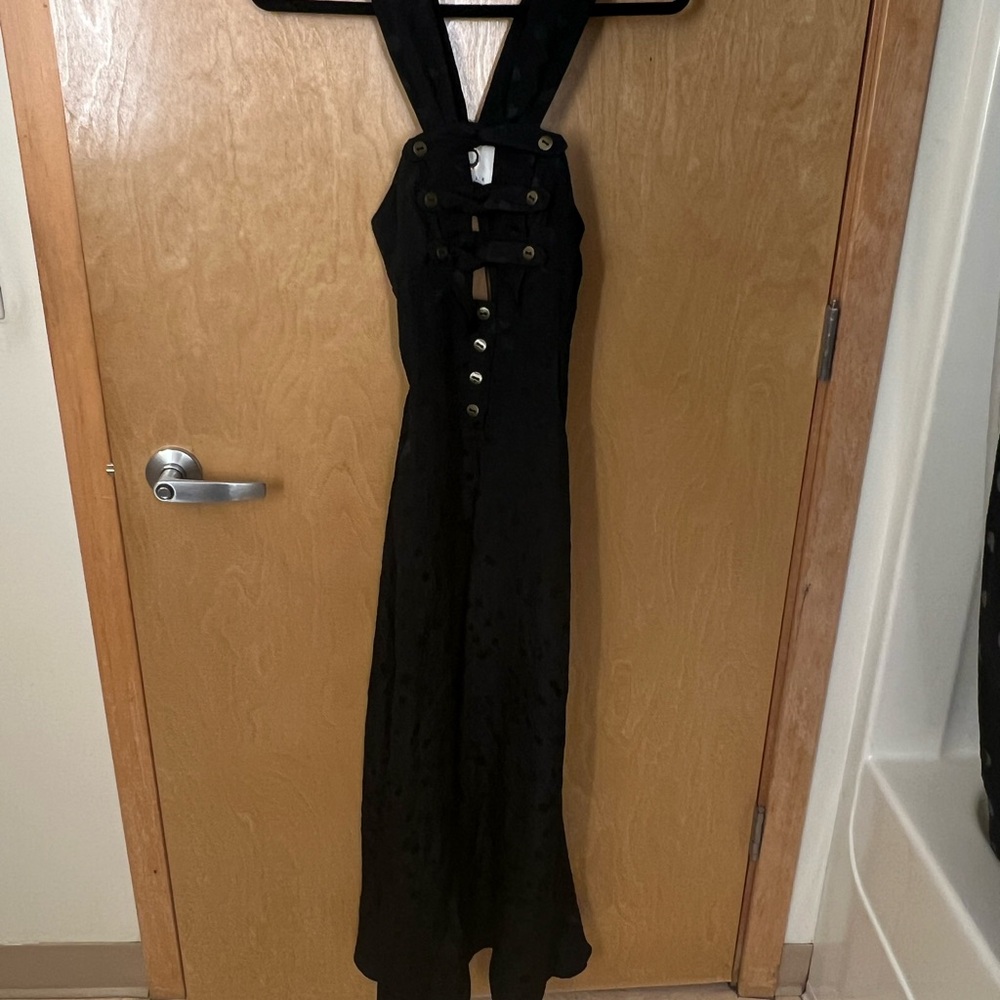 Mayle Black Floral Print Patapan Dress Sz 4 Bird Brooklyn 2013 Pristine - Picture 2 of 9
